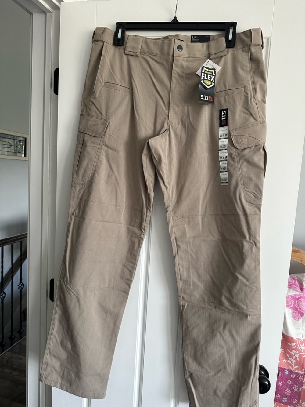 5.11 Tactical Men's Khaki Stretch Cargo Pants 38X34